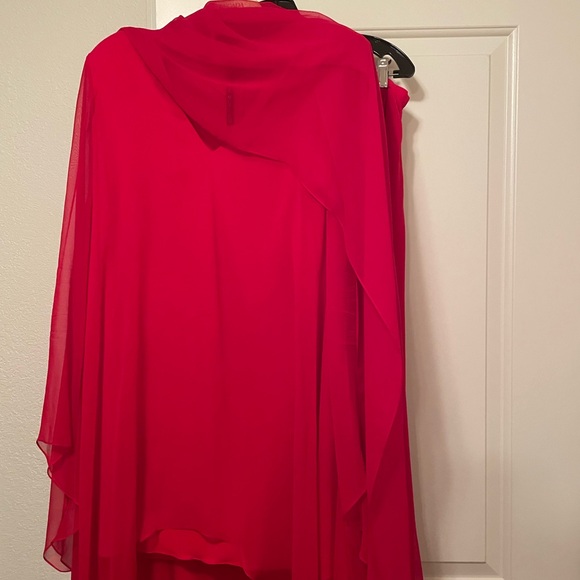 Mark Zunino Red 3-Piece Silk/Chiffon/Crepe Design Formal/Wedding/Holiday - Picture 2 of 7